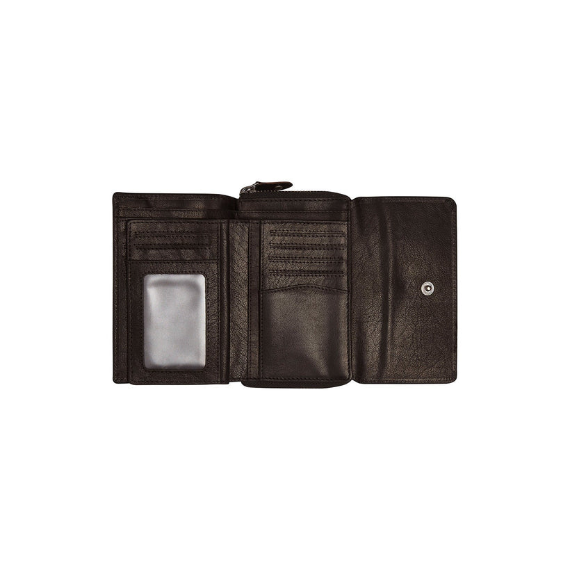 Rhodos Full-Grain Leather Wallet fyrir konur