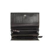 Solid Antique Brass Hardware & Heavy-Duty Dual Zipper Detail on Rivalto Full-Grain Leather Wallet