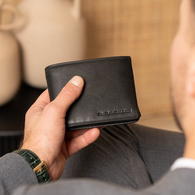 Stephens Full-Grain Leather Wallet fyrir karla