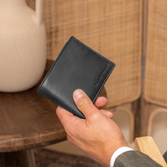 Walid Full-Grain Leather Wallet fyrir karla