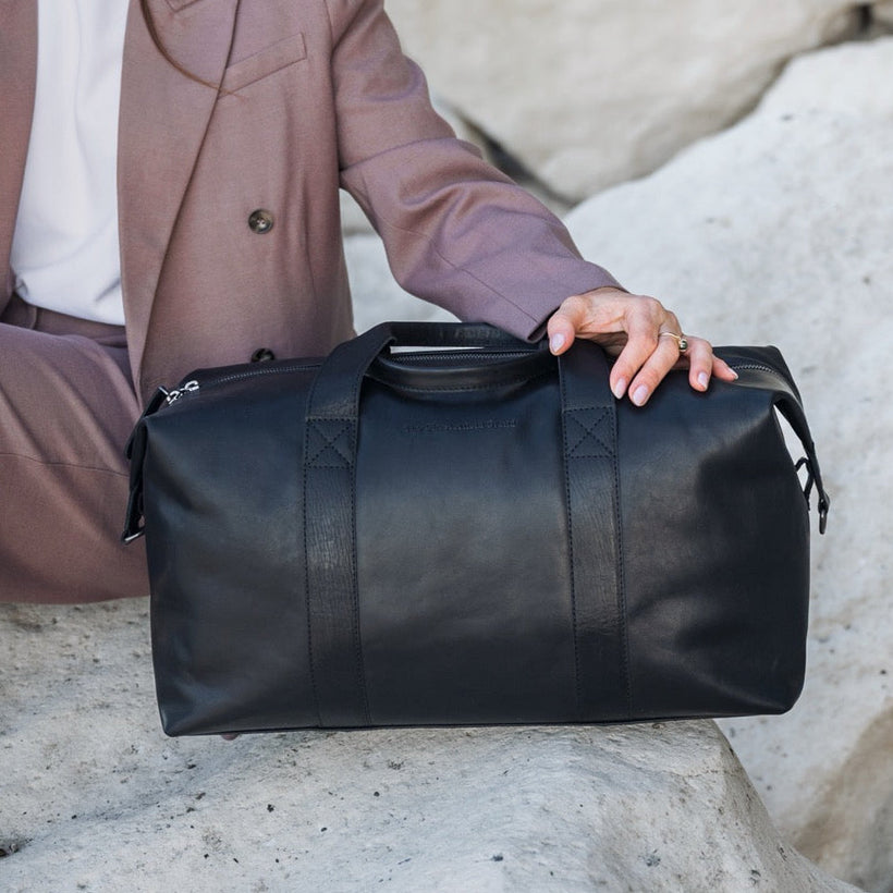 Conor Full-Grain Leather Weekender Bag fyrir konur