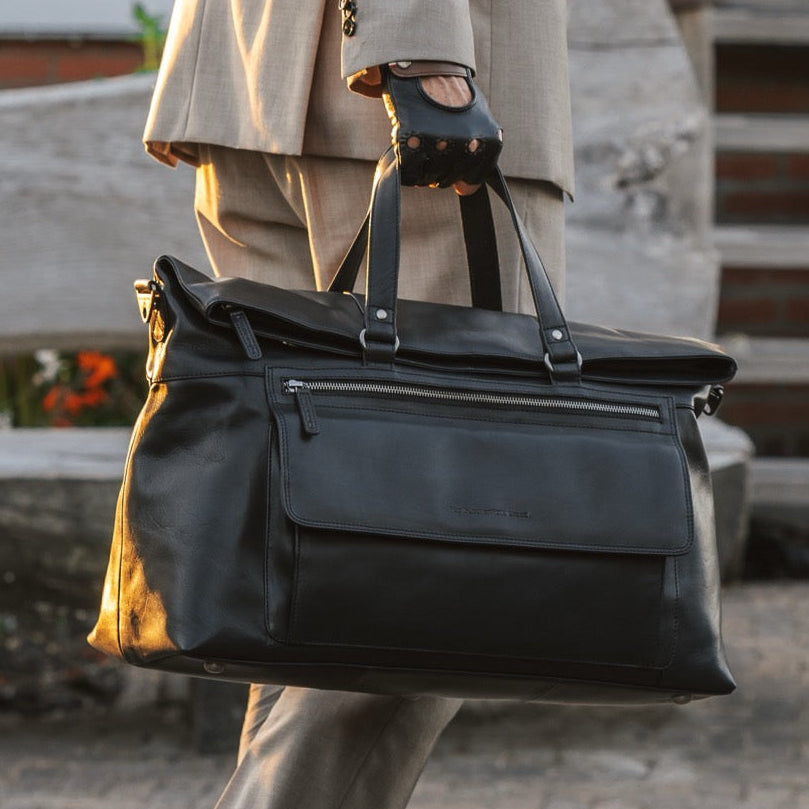 Lazio Full-Grain Leather Weekender Bag fyrir konur