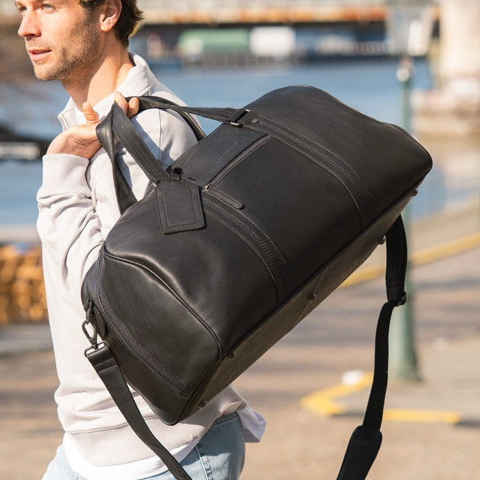 Rivaro Full-Grain Leather Weekender Bag fyrir konur