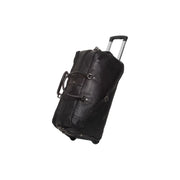 
Leather Weekender Trolley Jayven í ósviknu 100% full grain leðri - Full Exterior Að framan með sniðinni hönnun | Kaupa á netinu