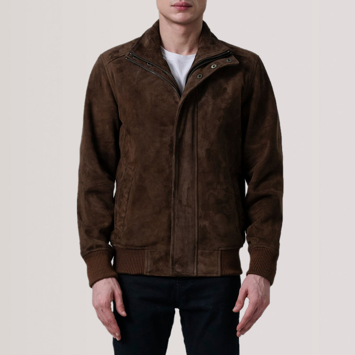 
Lester Brúnn Suede Bomberjakki úr Leðri fyrir Karla – alternate product view 3