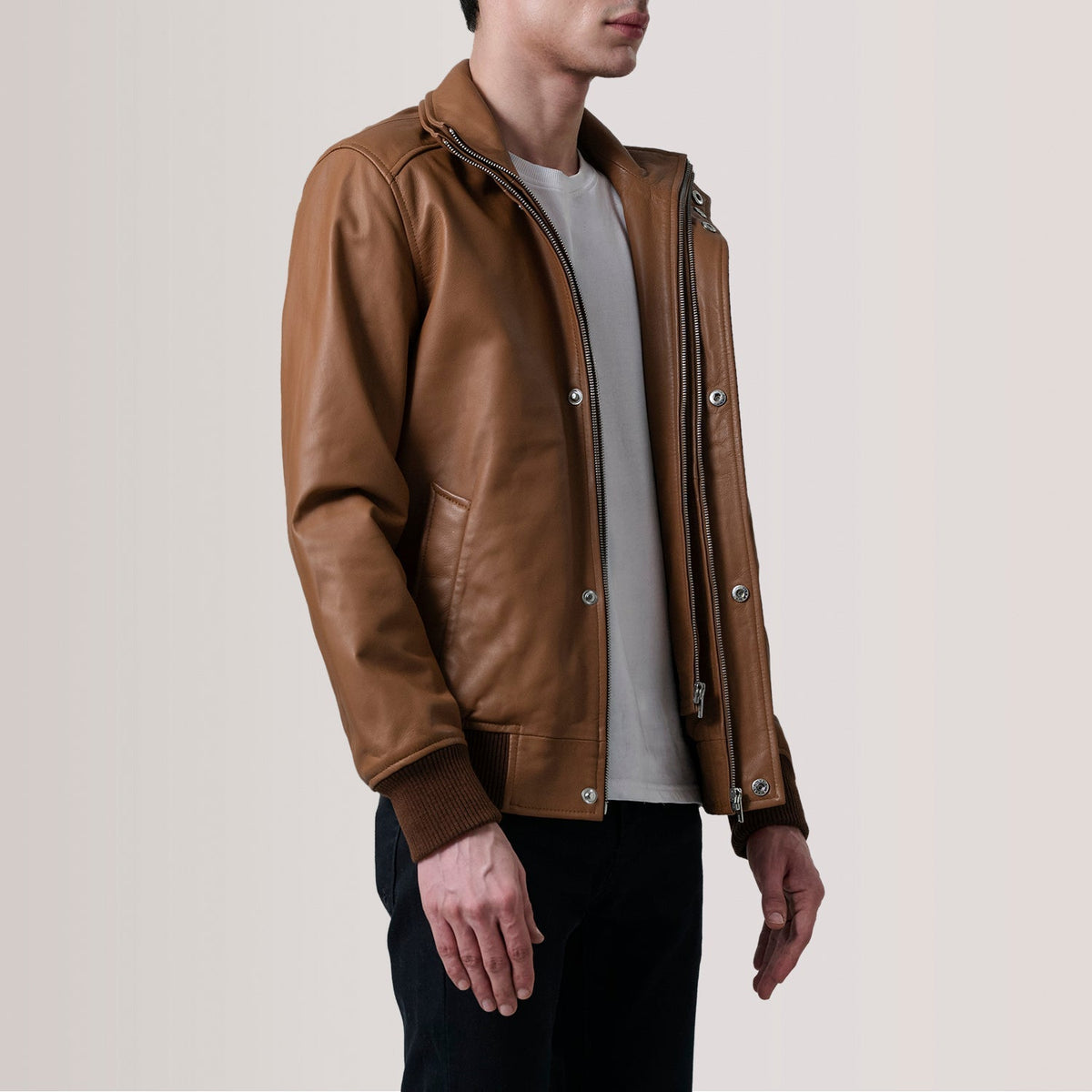 
Lester Brúnn Suede Bomberjakki úr Leðri fyrir Karla – alternate product view 3