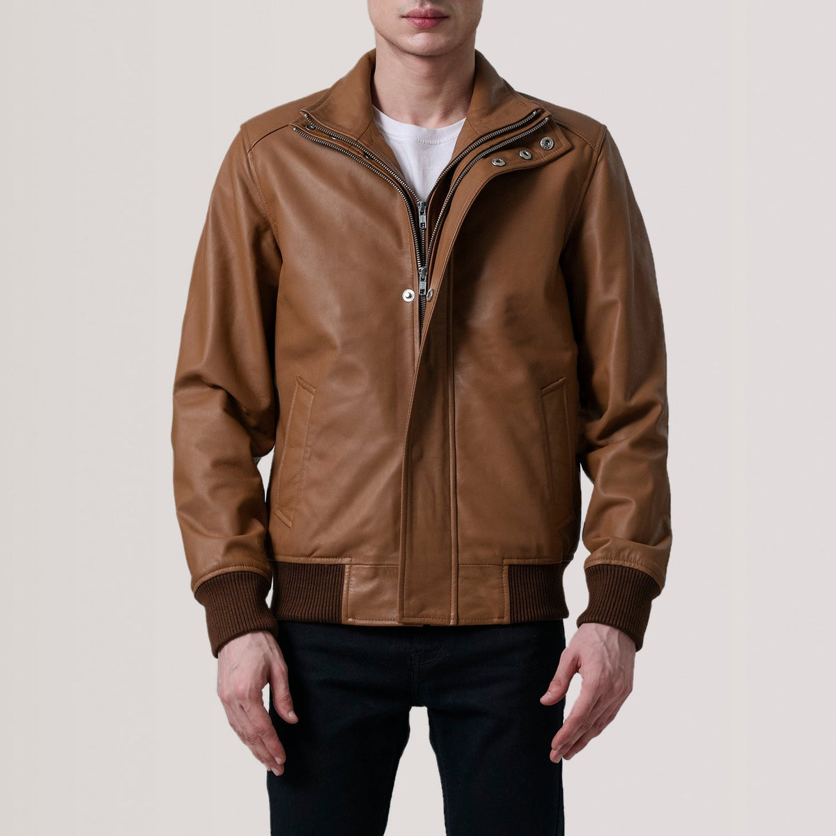 
Lester Brúnn Suede Bomberjakki úr Leðri fyrir Karla – alternate product view 4