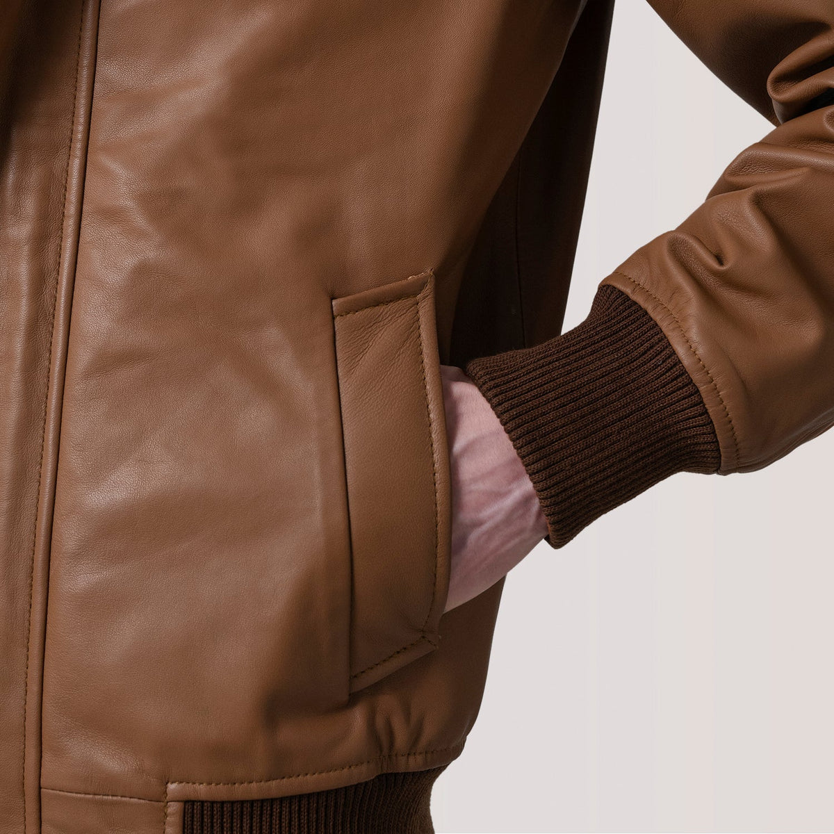 
Lester Brúnn Suede Bomberjakki úr Leðri fyrir Karla – alternate product view 6