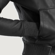 
Luna Hooded Bomberjakki úr Leðri fyrir Konur – alternate product view 6