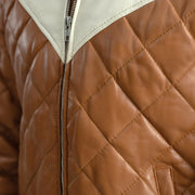 
Norman Leðurjakki Ljósbrúnn Puffer Leðurjakki fyrir Karla – alternate product view 6