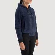 
Rebella Hooded Bomberjakki úr Leðri fyrir Konur – alternate product view 2