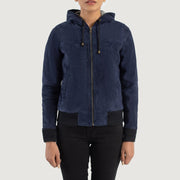 
Rebella Hooded Bomberjakki úr Leðri fyrir Konur – alternate product view 4