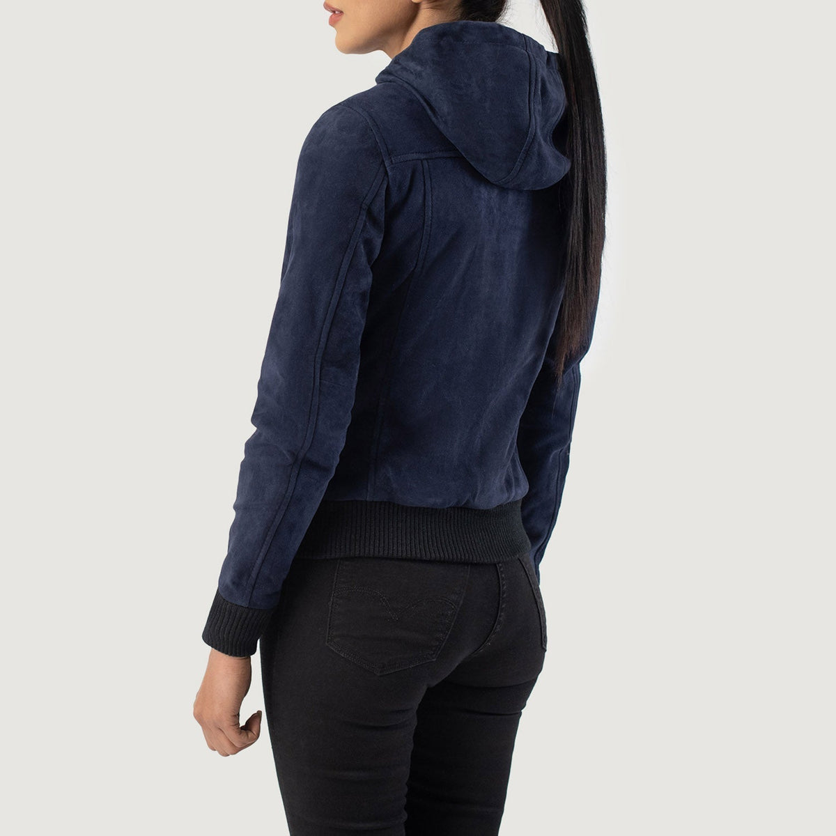 
Rebella Hooded Bomberjakki úr Leðri fyrir Konur – alternate product view 5