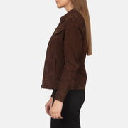 
Suzy Trucker Brúnn Leðurjakki fyrir Konur – alternate product view 3