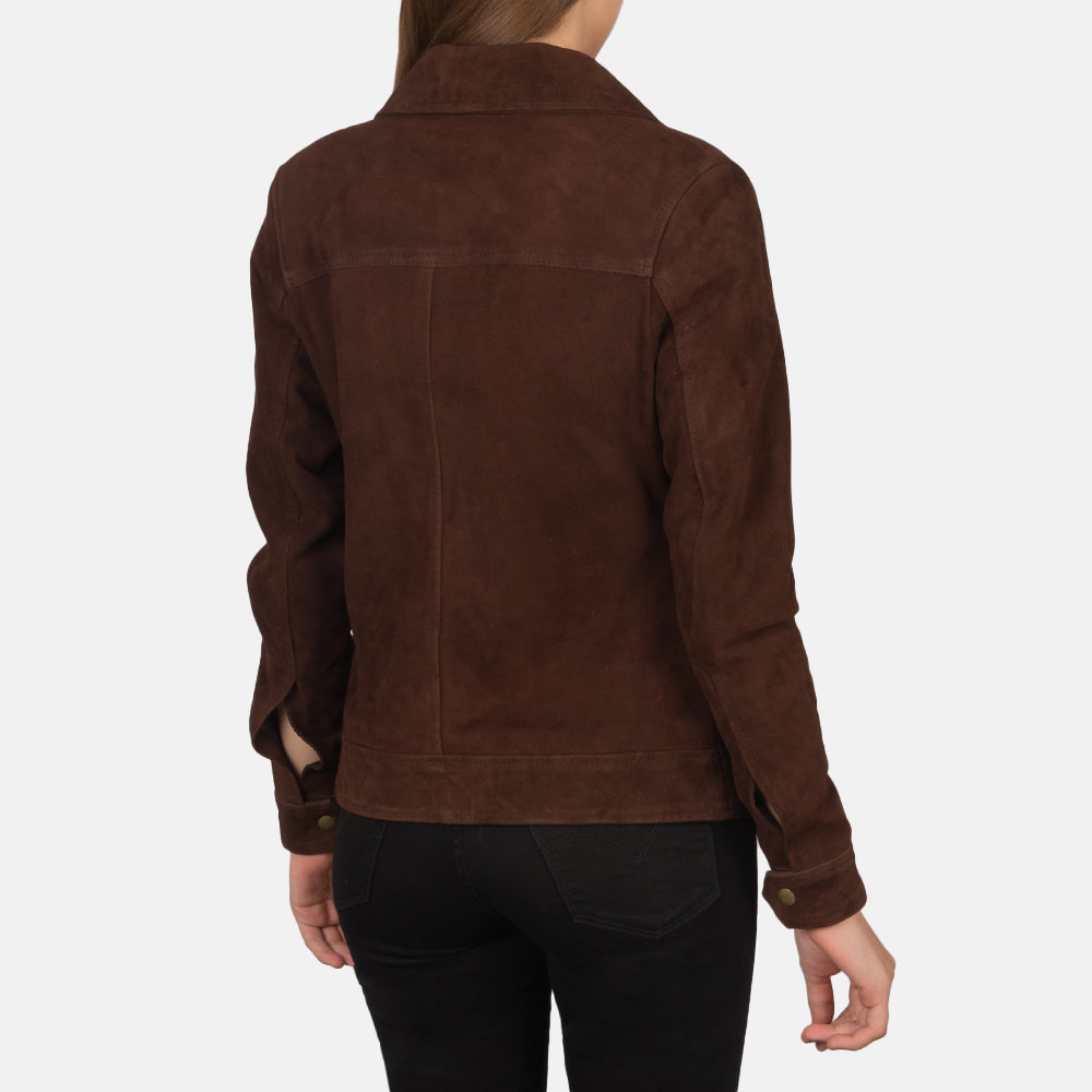 
Suzy Trucker Brúnn Leðurjakki fyrir Konur – alternate product view 5