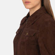 
Suzy Trucker Brúnn Leðurjakki fyrir Konur – alternate product view 6
