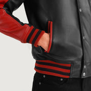 
Terrance Svartur Varsity Leðurjakki fyrir Karla – alternate product view 6