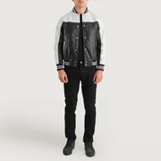 
Terrance Svartur Varsity Leðurjakki fyrir Karla – alternate product view 3