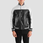 
Terrance Svartur Varsity Leðurjakki fyrir Karla – alternate product view 4