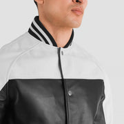 
Terrance Svartur Varsity Leðurjakki fyrir Karla – alternate product view 6