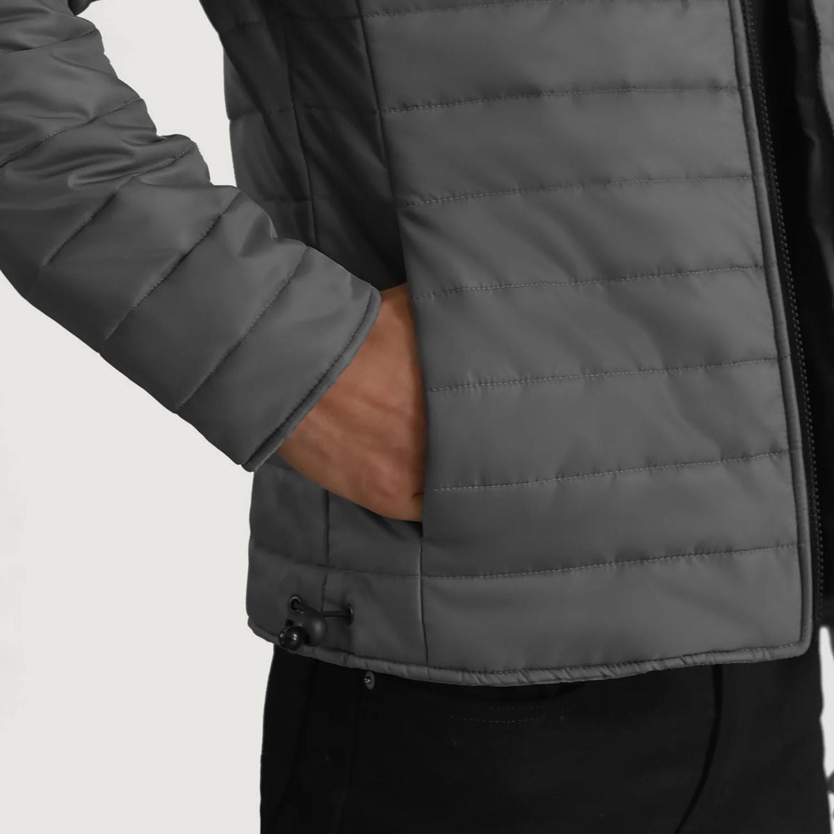 
Fóðursýn Showing Quilted Viscose Lining & Tveir hagnýtir innri vasar