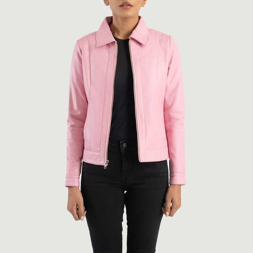 Vixen Classic Collar Leðurjakki fyrir Konur