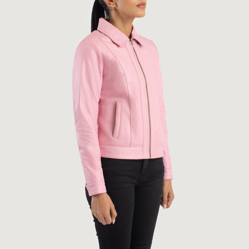 Vixen Classic Collar Leðurjakki fyrir Konur