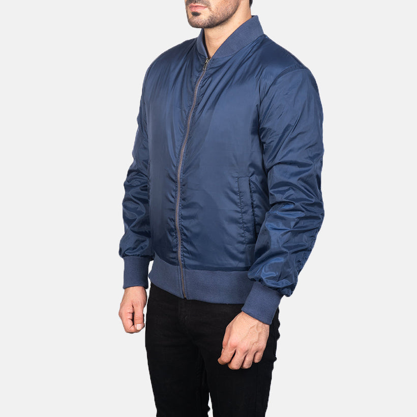 Zack Blue Bomber jakki úr leðri fyrir karla