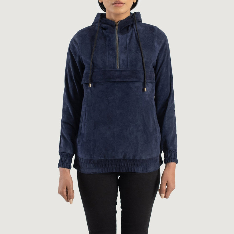 Zest Hooded Pullover Leðurjakki fyrir Konur