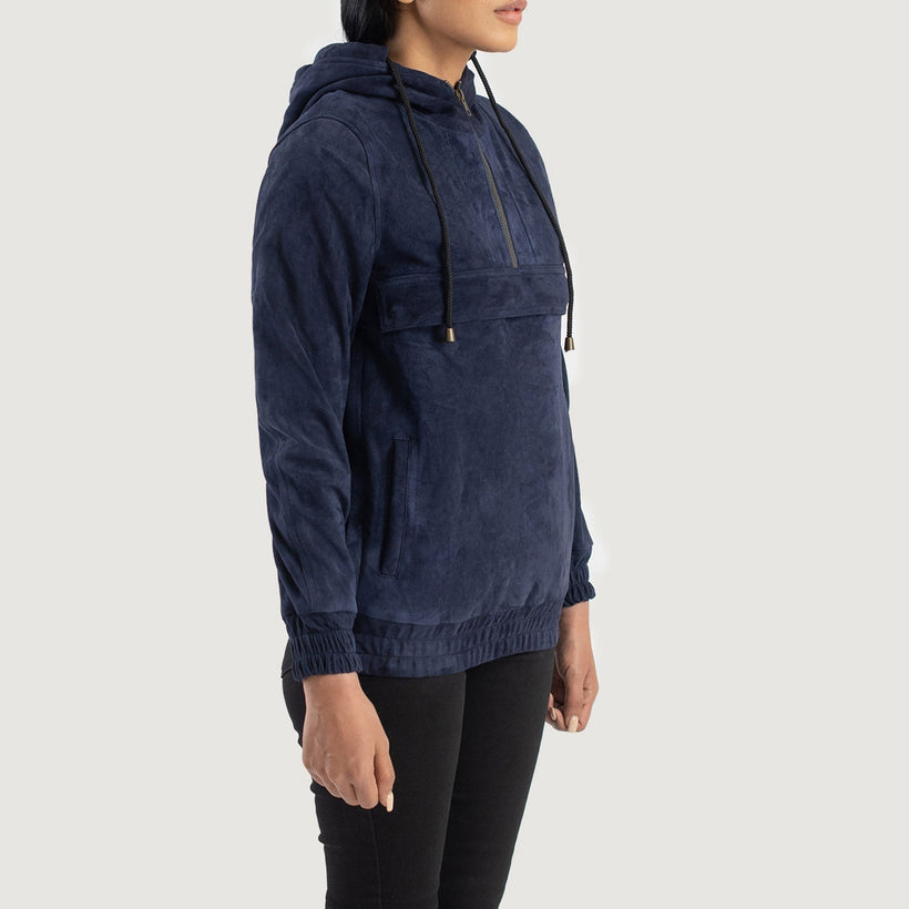 Zest Hooded Pullover Leðurjakki fyrir Konur